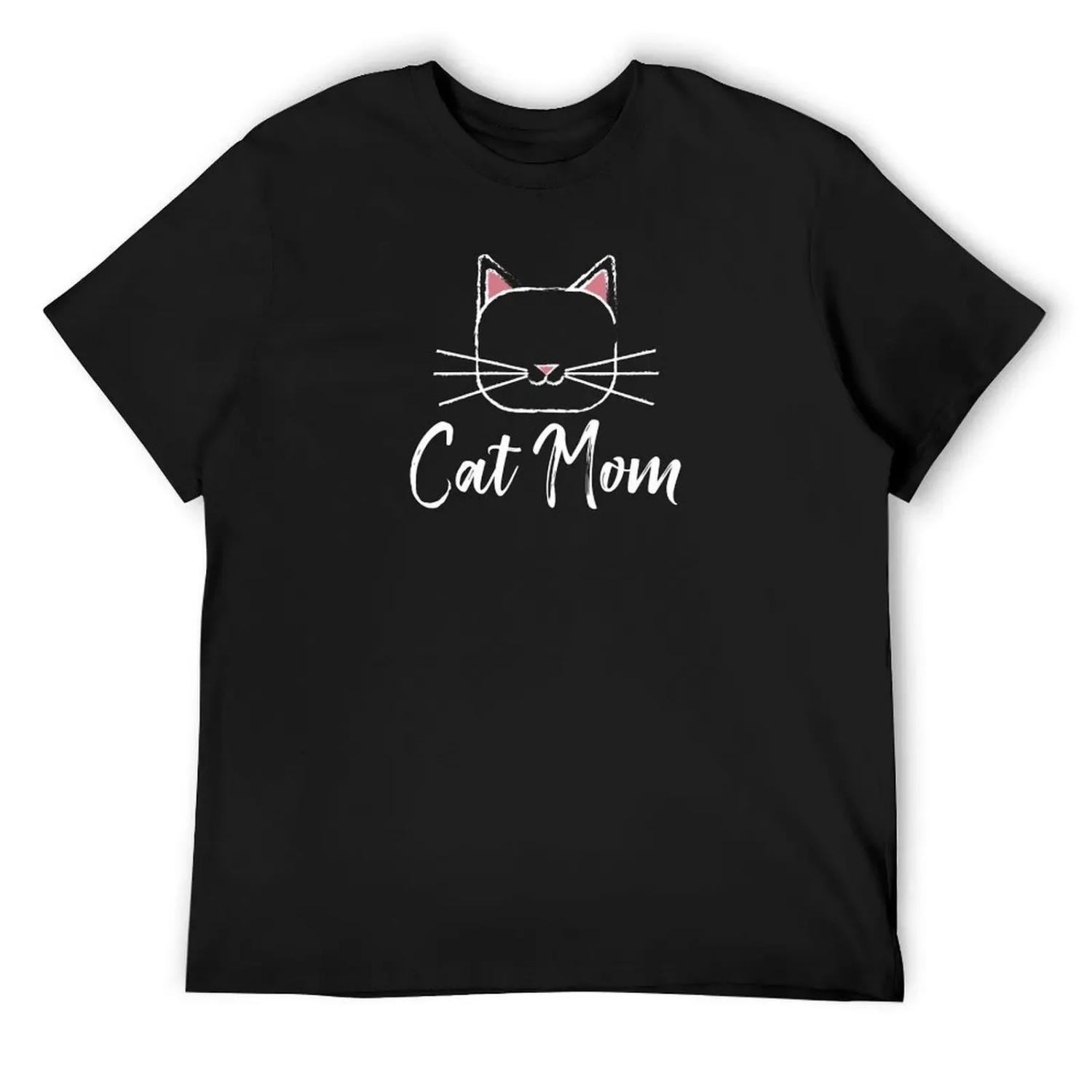 Cat Mom T-Shirt man clothes shirts graphic tees vintage t shirts funny t shirts for men S
