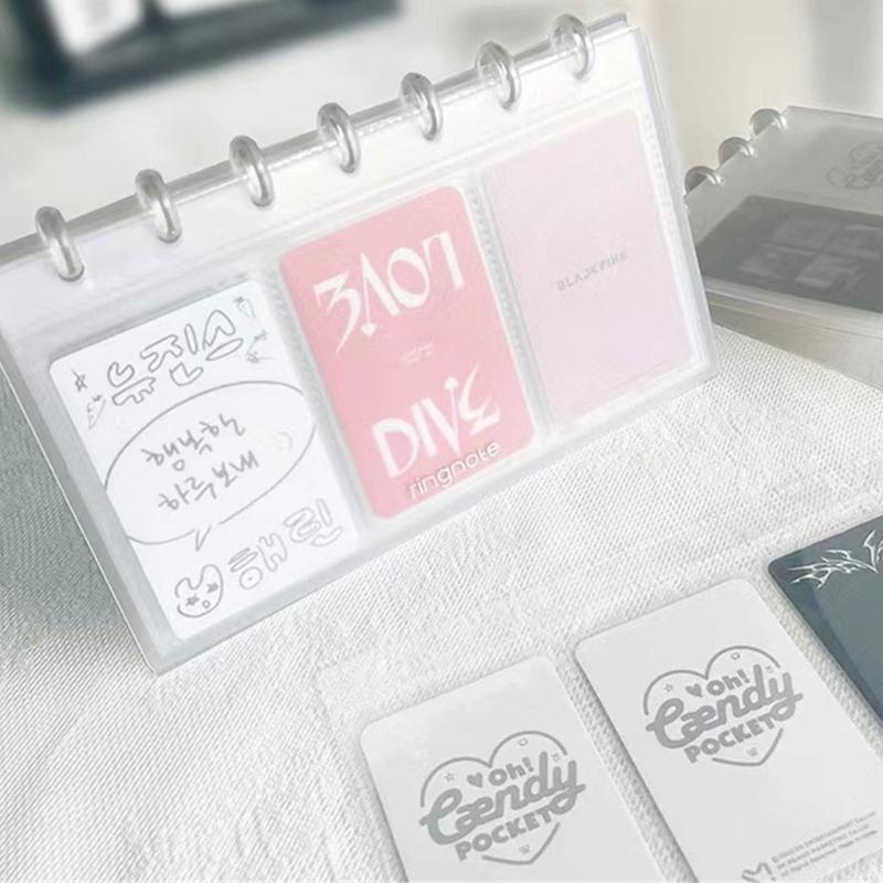 Multipurpose Clear Photo Album for Desktop Displaying with 3Inch Double Slot Design Kpop Photocard Binder Collect Book