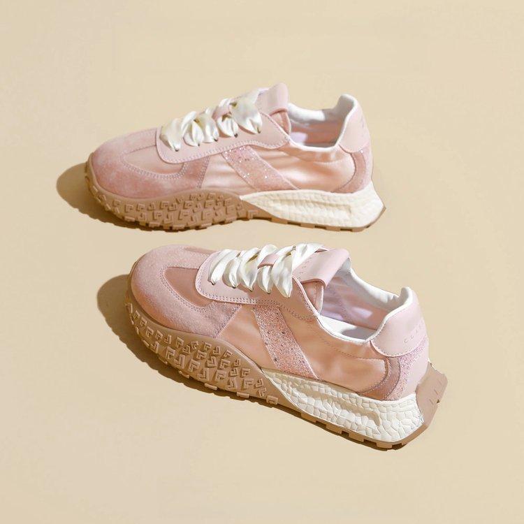 

Silver German training shoes women s 2025 new summer platform sports and leisure shoes thin breathable soft sole heightening white shoes 40