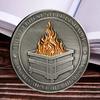 Challenge Coin Dumpster Alev Desenli Retro Gümüş Renkli Challenge Madalyası Benzersiz Ofis Masası