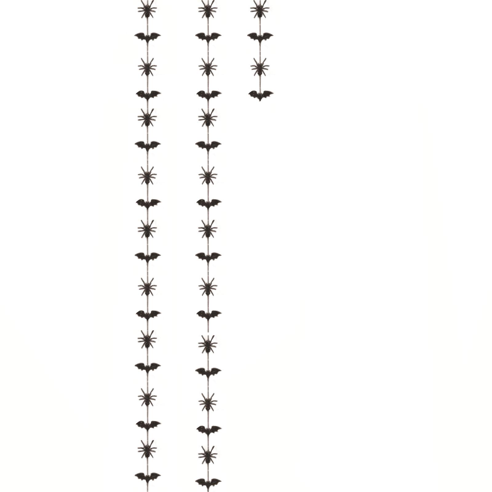 

Хэллоуинская бумажная гирлянда-паук - Жуткий вырезанной подвесной декор для вечеринок и домашнего привидения One Size чёрный