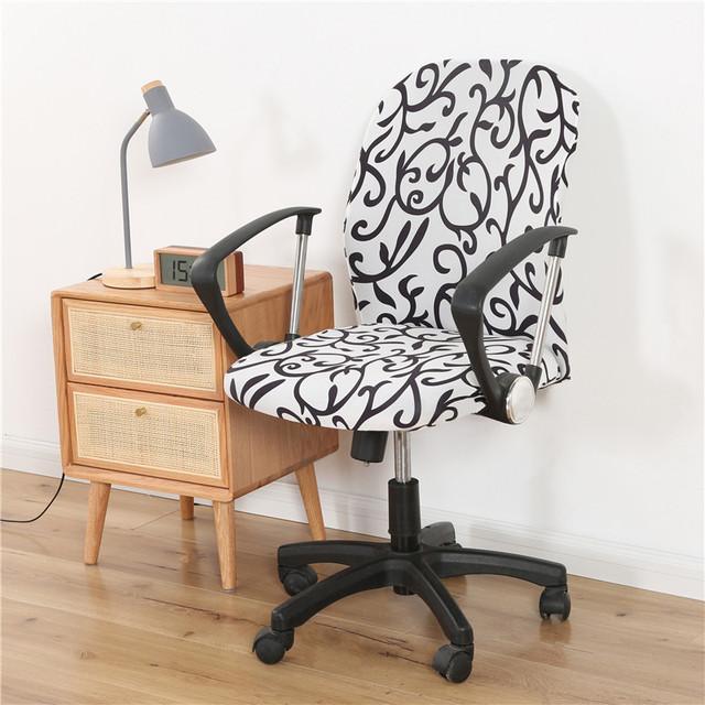 Geometry Computer Chair Cover Spandex Stretch Printed Office Chair Protective Covers Anti -Dirty Removable Machine Washable Armchair Seat