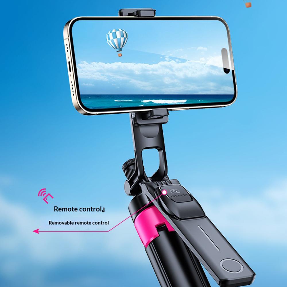 CYKE SS1 Phone Tripod 165cm Extendable Selfie Stick 4-Leg Stable Stand with Bluetooth-compatible Remote