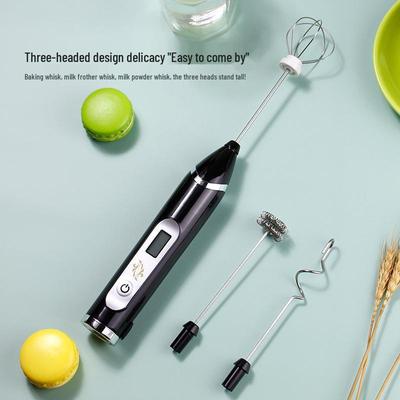 Portable Electric Egg Beater & Milk Frother with USB Charging Port