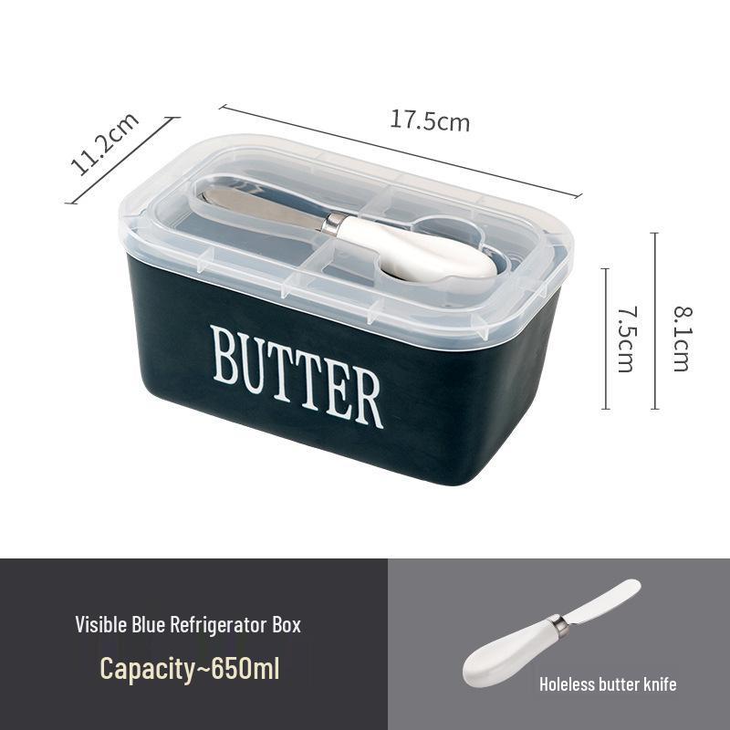 Nordisk keramisk smørskål med kniv - Europeisk design