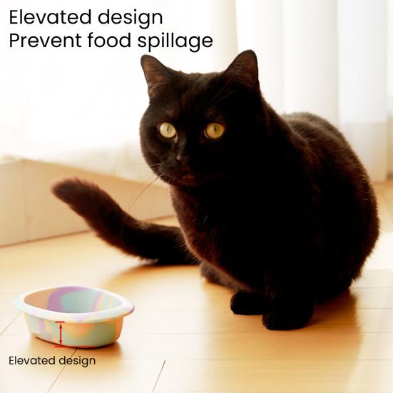 Interactive Cat Lick Mat Bowl Silicone Pet Slow Feeder Bowl Non Slip Anti-Gulping Food Dish for Large Medium Small Cats