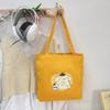 2025 New Cute Cartoon Bag Women's Large-capacity Canvas Bag Student Tutoring Bag Hand-held Bag