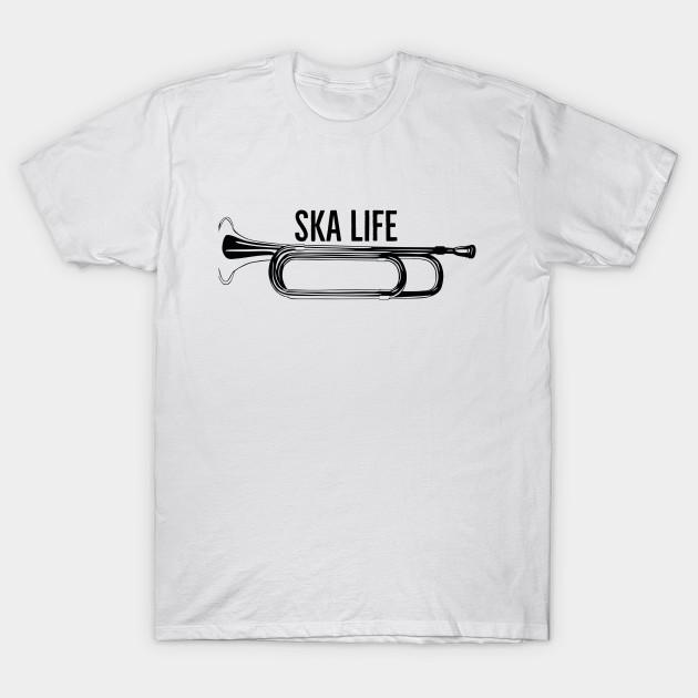

Men Black Print T-shirt Ska Life No-Cut Transfer Paper Print Cotton Tshirt M білий