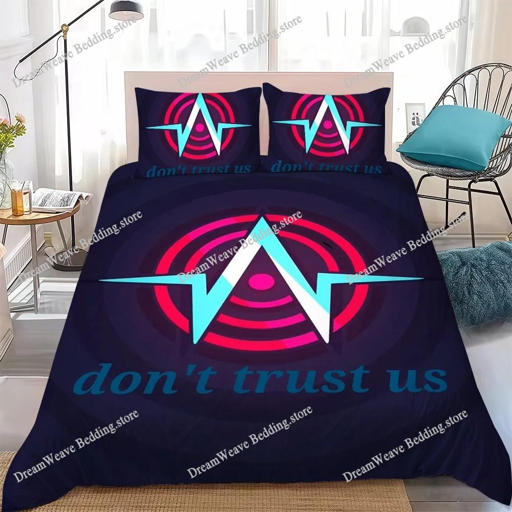 T-Trust Us Logo Duvet Cover Set Home Style Bedding Soft Laundry Cotton Bed Student Dormitory Gift