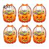 Candy Bags with Handle 2/4/6Pcs Clear Gift Bag for Halloween Christmas, Goodie Treat Holders Handle, Resealable Sealed Pouch Holiday Party Favors