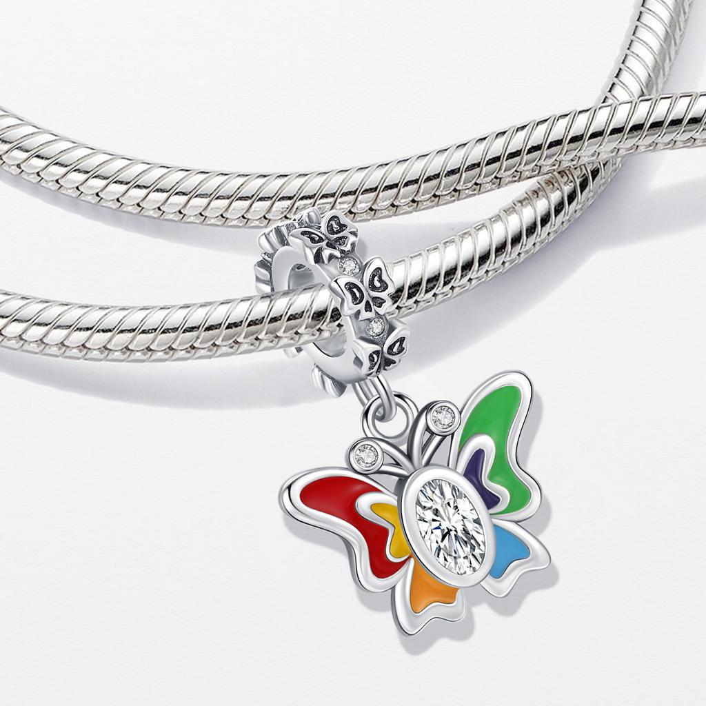 Copper Rainbow Charm Lgbtq Charms Jewelry Making Fit Bracelet To Make Good Wishes Gift For Expressing Love Equality