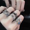 Niche Design Sense Dark Wind Personality Open Ring French Stacking High-End Index Finger Ring Female Punk Jewelry