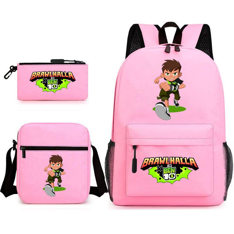 New Hacker Junior Starry Sky School Bag Three-piece Set 10 Heat Transfer Personalized Backpack Leisure Bag