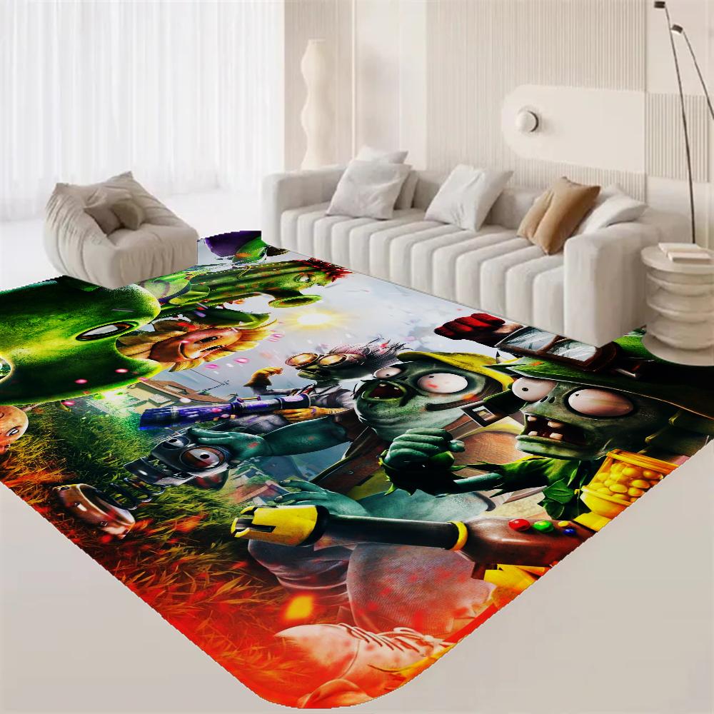 P-plant Vs Z-zombie Floor Mat Rectangle Anti-slip Home Soft Badmat Front Door Indoor Outdoor Mat Hotel Decor Mat