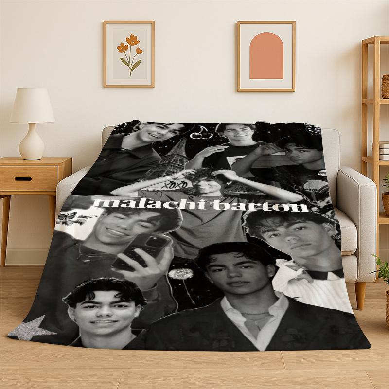 Fashion Malachi Barton Star Soft Flannel Throw Blanket,Warm Cozy Blanket for Bed,Couch,Sofa,Bedroom,Living Room,Travel,Picnic 75x90cm