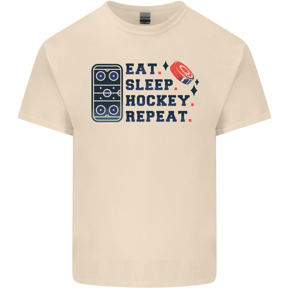 Eat Sleep Hockey Repeat Ice Street Mens Light Cotton T-Shirt Unisex T-Shirt XXXXL 1950₽