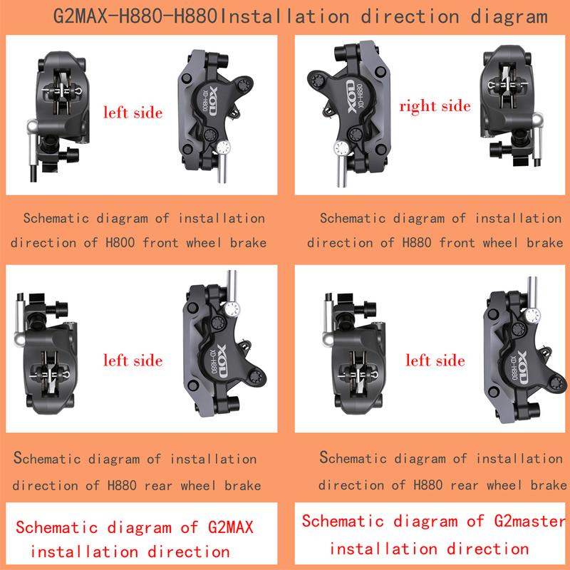 XOD H800/H880 Electric Scooter Hydraulic Disc Brake for KUKirin G2 MAX G2 Master Multiple Models Electric Scooter Brake