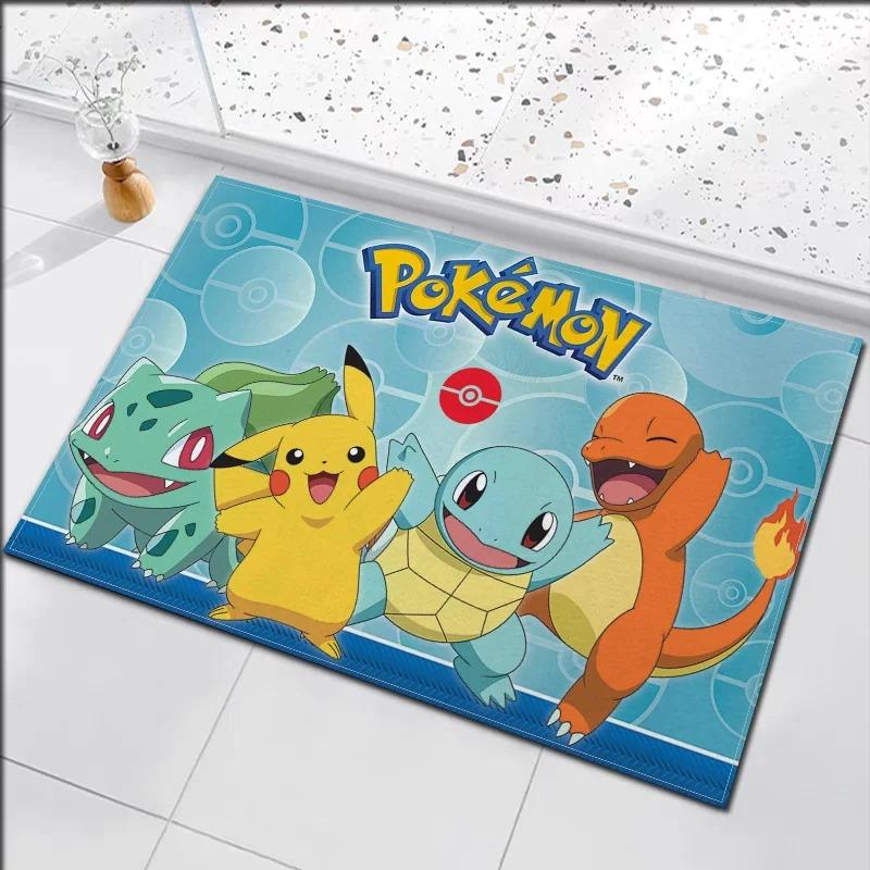  Disney Anime Pokemon Floor Mat Cute Child Living Room Bedroom Bathroom Kitchen Entrance Rugs Non-slip Home Decor Carpet