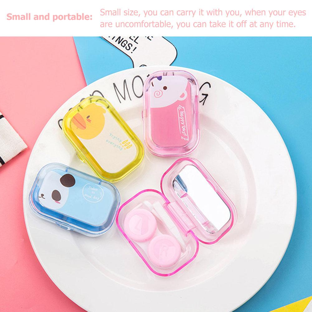 Buy Mini Contact Lens Case Box Travel Kit Easy Carry Tweezer Mirror ...