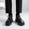 Men's Shoes Autumn Breathable 2025 New Trend Platform Casual Shoes Genuine Leather British Business Men's Square Head Leather Shoes