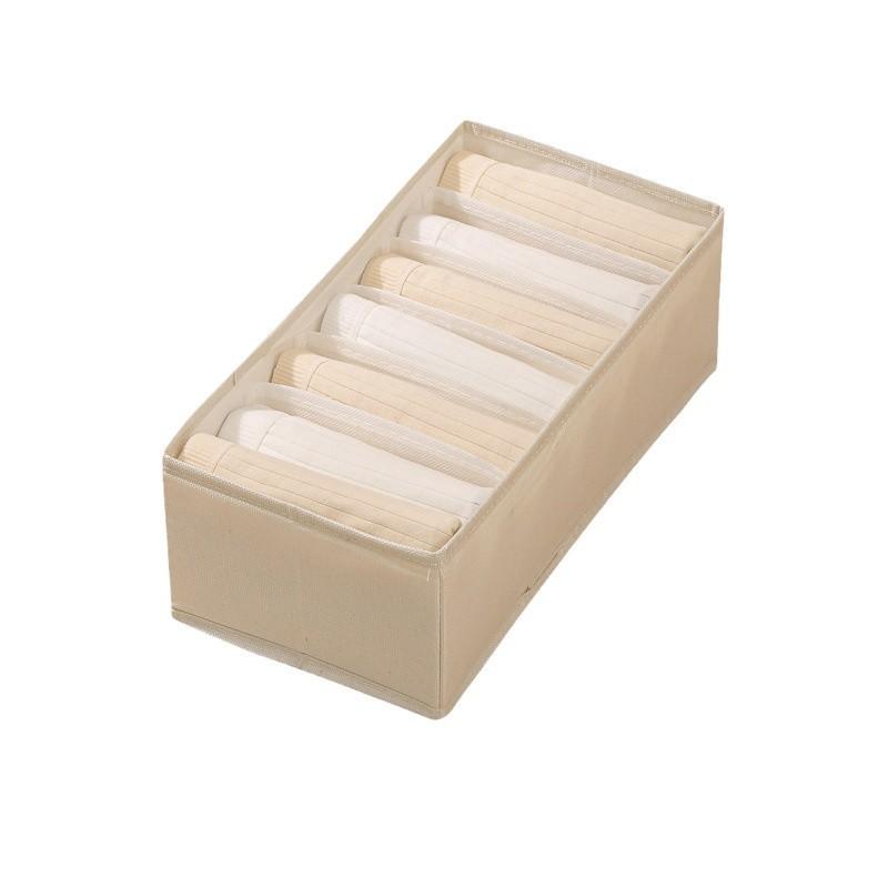 Fabric Foldable Storage Box With Dividers For Wardrobe Organization And Clothing Storage