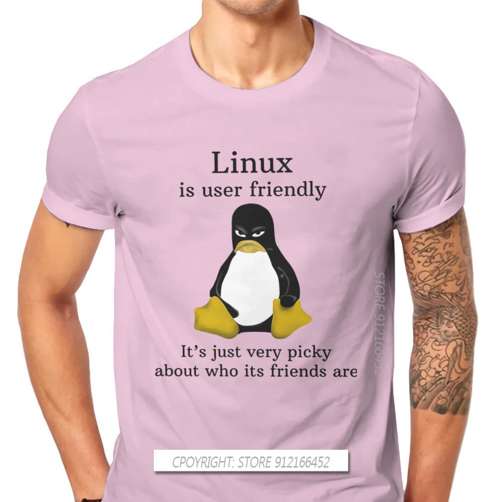 Linux Operating System Tux Penguin Men's TShirt User Friendly Just Picky Distinctive T Shirt Original Casual Sweats New Trend