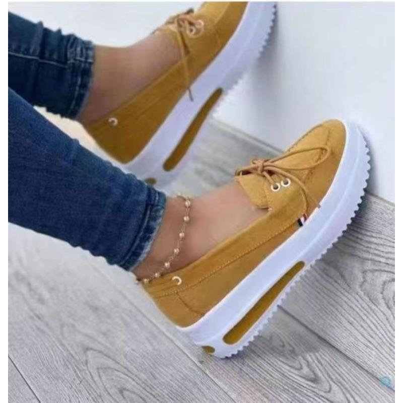 

Large size single shoes women s spring casual platform front lace-up single shoes 35