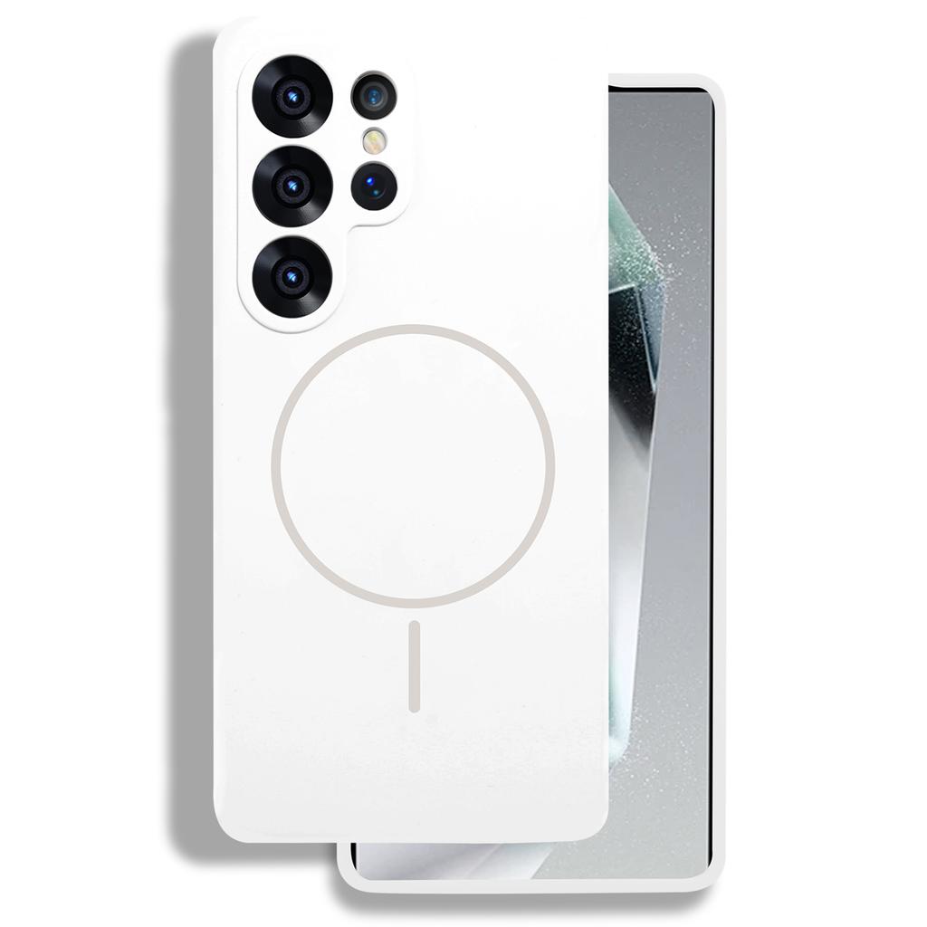 Bulk Purchasing For Samsung Galaxy S25 Ultra Magnetic Case Liquid Silicone+PC Phone Back Cover