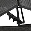 Black Sun Lounger with Cushion Poly Rattan