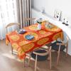 Bright Orange Fruit Pattern Tablecloth Decoration for Dining Room Home Party Supplies Indoor Woven Plastic Non-Slip Waterproof R