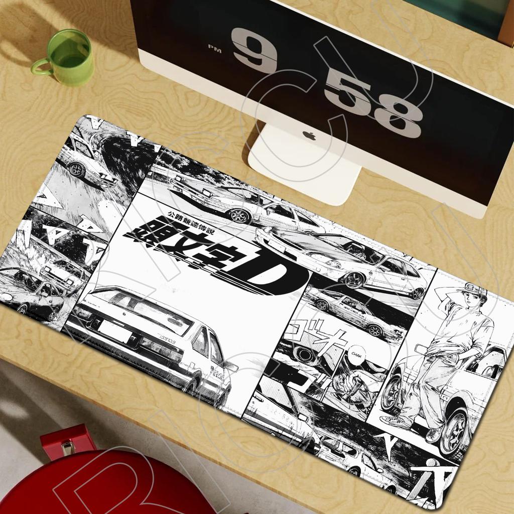XXL HD Gaming Mouse Pad Nonslip PC Accessories Anime Initial D Keyboard Mats Large Office Desk mat Rubber Carpet protective pad