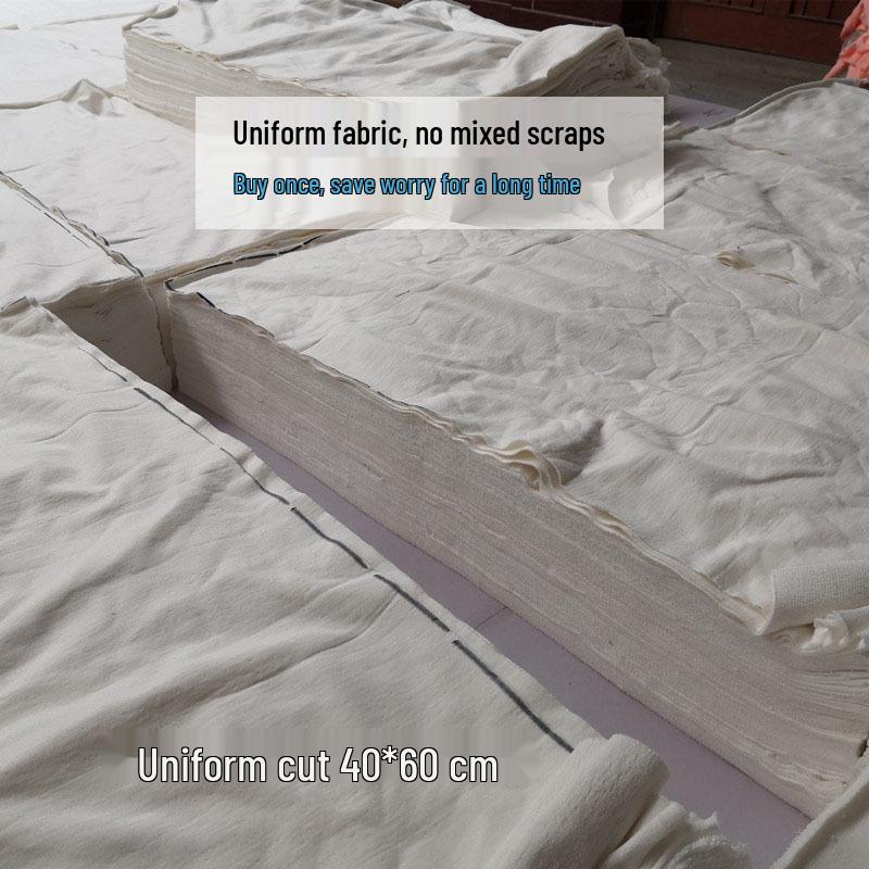 All-Cotton Lint-Free Cleaning Cloth: Absorbent White Scraps for Screens, Plates, Molds