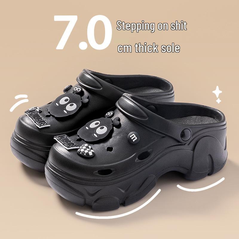 Women's Thick-Soled Non-Slip Height-Increasing Closed-Toe Sandals & Slippers - New Summer 2024 Beach Style