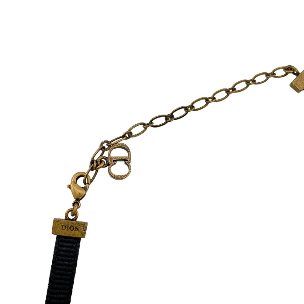Dior Gold Plated Jadior Choker Black Gold Plated Used