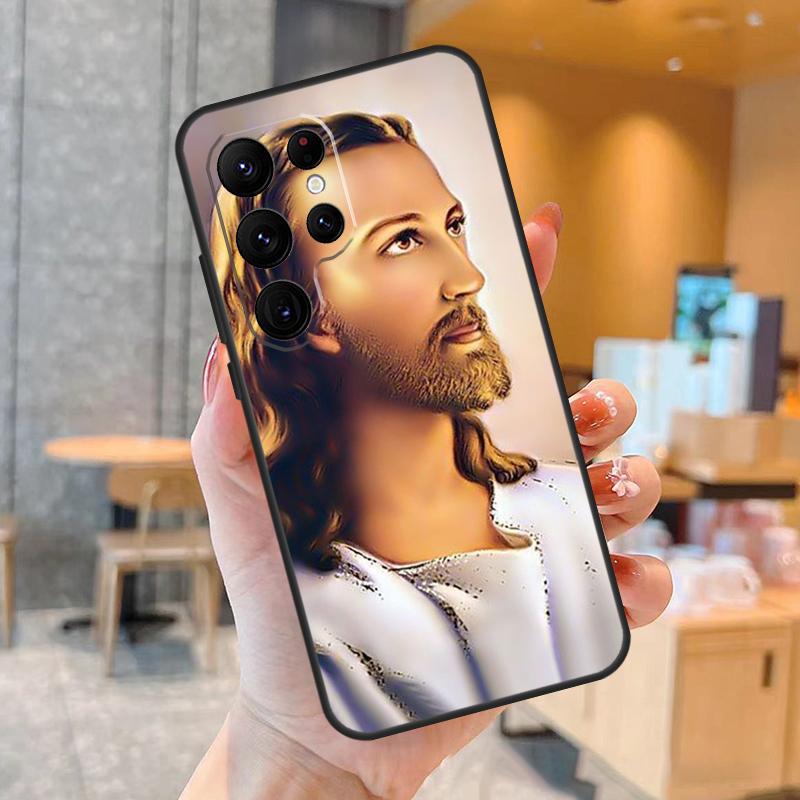 

Jesus Christ God Bless You Phone Case For Samsung Galaxy S25 S24 S23 S22 S21 S20 Ultra S9 S10 Plus S25 FE Back Cover Galaxy S23