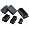 Rechthoekige Buis Dop Inzetstukken Zwart Plastic Afsluitdoppen 10x15mm-60x100mm Meubels Tafels Stoelen Voetdoppen