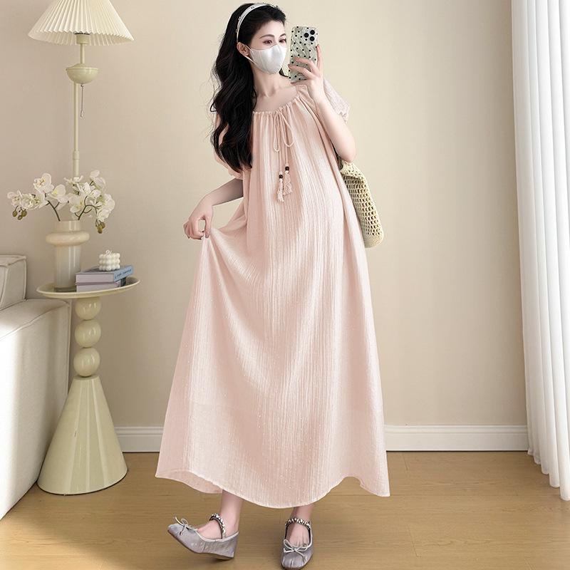 

2026 Stylish Mid-Length Loose Maternity Dress for Summer Outings Extra Large рожевий/помаранчевий