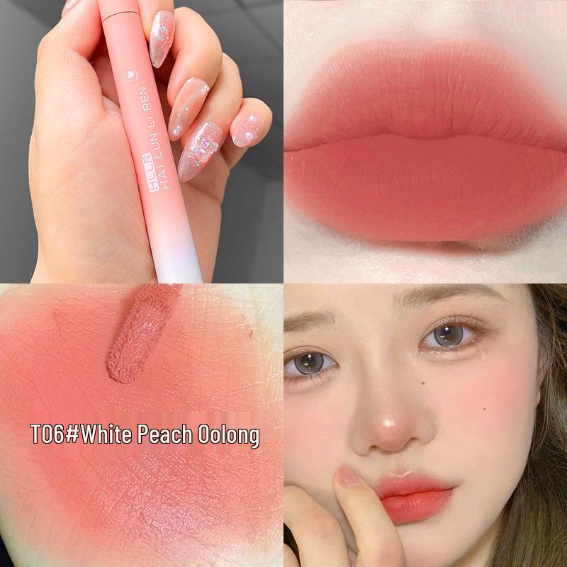 Helen Lady Pink Velvet Matte Moisturizing Lip Glaze - Non-Stick Cup Lipstick for Students.