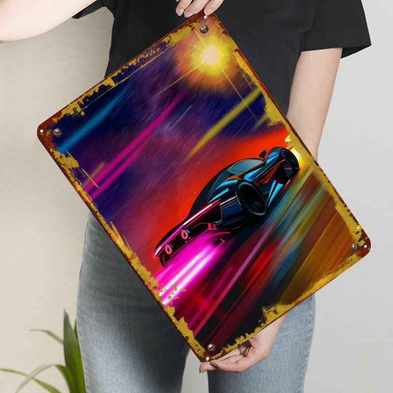 Neon Speedster Tinplate Signs Car Poster Retro Decoration Living Room Custom Metal Sign for Wall Art Decoration Home Decorations