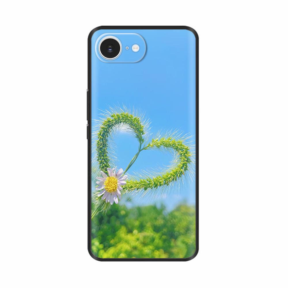 For iPhone 16E Case Fantasy Flower Black Phone Case For iPhone16E / iPhone SE 2025 Soft TPU Shockproof Back Cover Fundas Housing