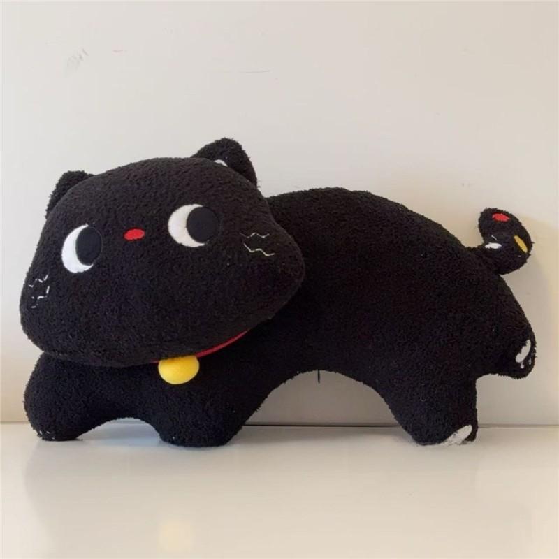 Cute Animal Dopamine Cat Plush Pillow With Embroidered Design For Students And Home Decor