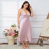 Yaoting Women's Plus Size Ice Silk Camisole Nightdress for Summer - CQ311