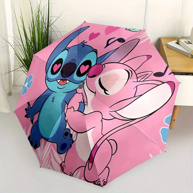

1pc Stitch,Love Automatic Folding Umbrella: Compact 8 Bone Design Cartoon Outdoor Travel Companion, Business Umbrella, Christmas Valentine s
