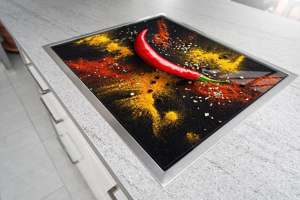 SZKLANA PŁYTA OCHRONNA NA KUCHENKĘ 70x52 CHILLI