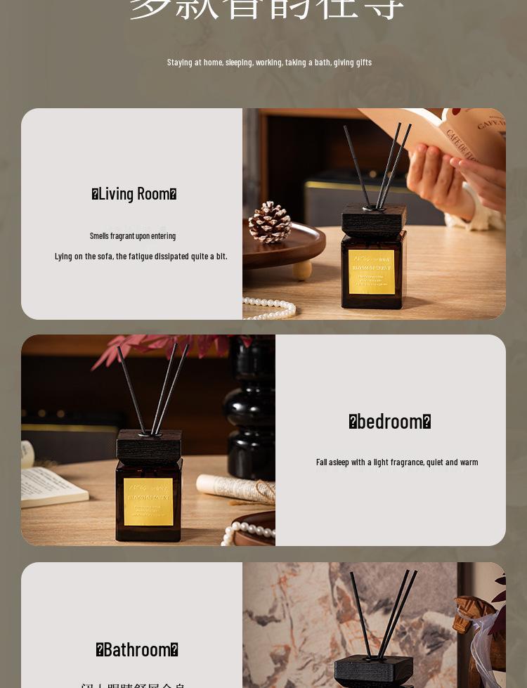 Flameless Rattan Aromatherapy Diffuser with Long-Lasting Scent - Essential Oil Gift Box for Home, Hotel, or Birthday.