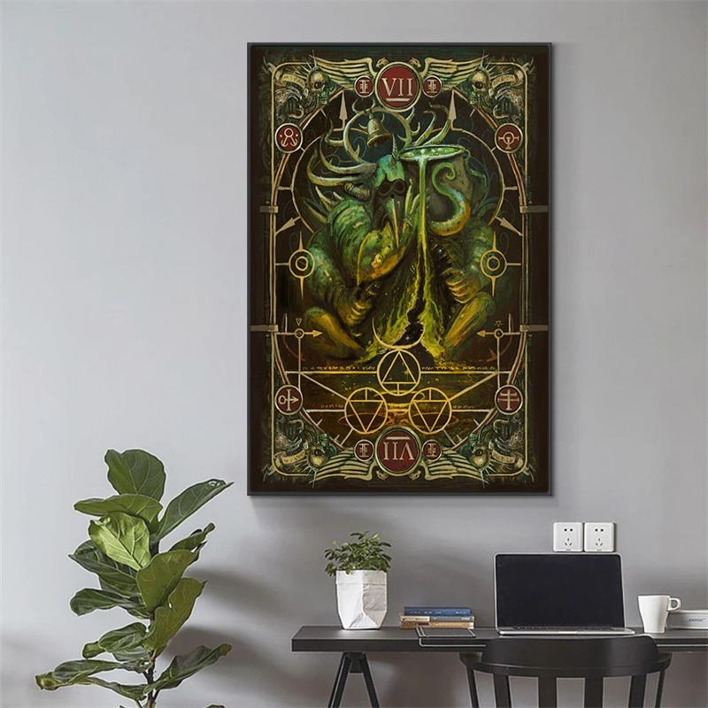 The Emperor's Tarot Canva Prints Art Posters Vintage Wall Art Canva Painting Printing Pictures for Living Room Decoration
