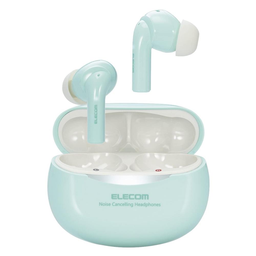 

Беспроводные наушники ELECOM Bluetooth 5.2 AAC LBT TWS15GN совместимы с функцией шумоподавления, легкие, полностью беспроводные