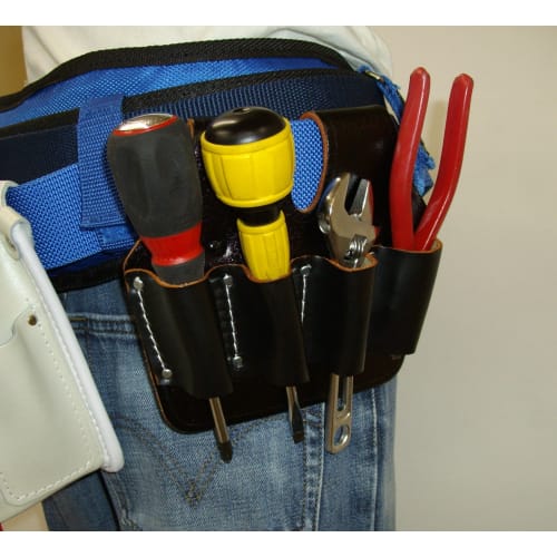 Kozuchi Black Split Leather Pliers Holder, 7-inch, 4-Piece Set, SP-A4