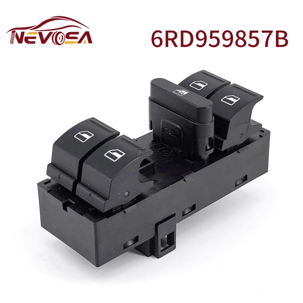 6RD959857B For Volkswagen Polo 2011-2013 Power Window Control Switch 6RD 959 857 B  Window Switch Regulator Button Car Parts 6RD959857B
