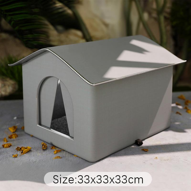 Indoor /Outdoor Waterproof Warm Cat Dog House, Winter Outdoor Stray Pet Cave Bed, Foldable Small Dog Puppy Sleeping Bag